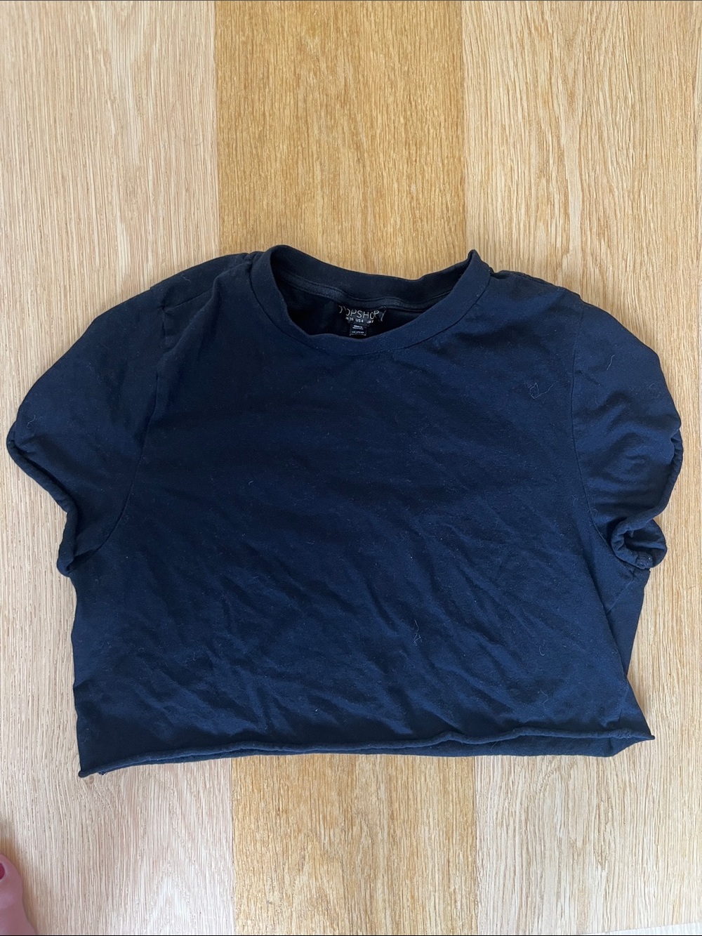 Topshop Black Crop Top